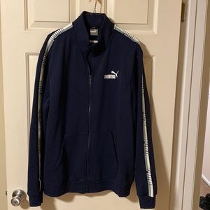 Puma XL Blue Fleece Zipper Jacket
